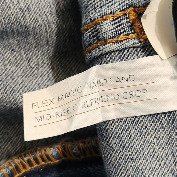 Lane Bryant Crop Jeans Size 24 Girlfriend Crop Jeans Mid Rise Blue B7 - Picture 9 of 11